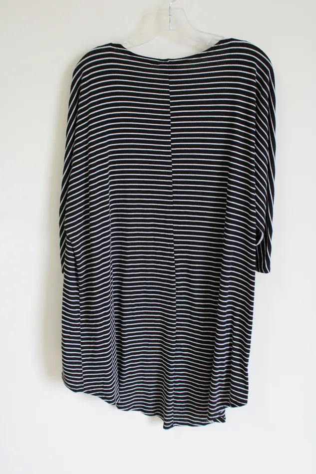 Rings LuLaRoe LuLaRoe Black White Rib Cardigan S