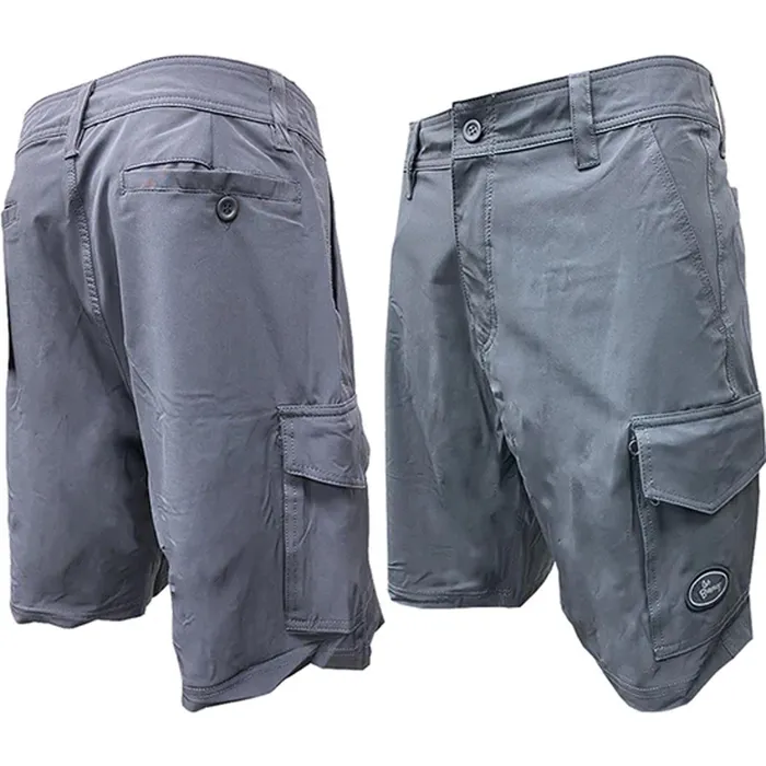Rings MRHAWAII Go Barefoot Mens Cargo Shorts Charcoal