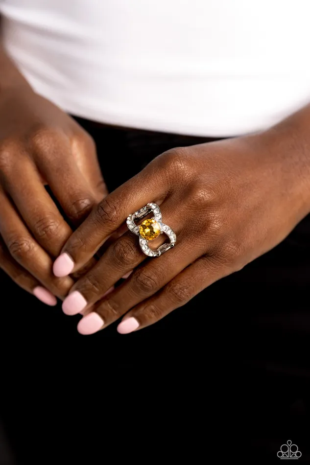 Rings Paparazzi Accessories Bow Chicka Bow Wow Yellow