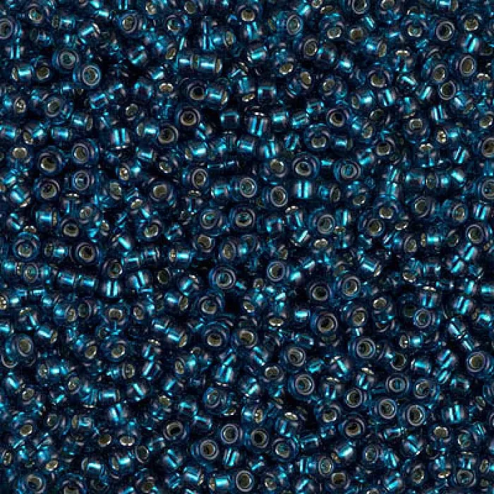 Rings Peppy Beads Miyuki Seed Beads 110 Dyed Silver Lined Blue Zircon1425NEW