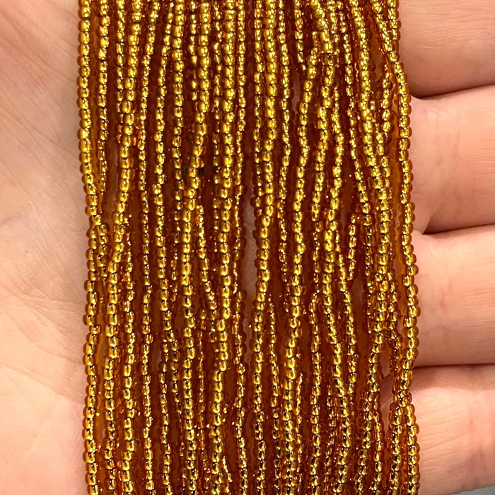 Rings Preciosa Seed Beads 110 17090Topaz Silver LinedPRCS11027 Peppy Beads