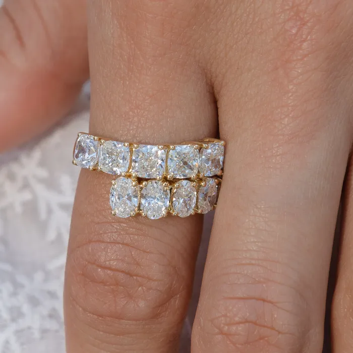 Rings RACHEL LYNN CHICAGO 18 Karat Yellow Gold Oval and Cushion Diamond Bypass Ring