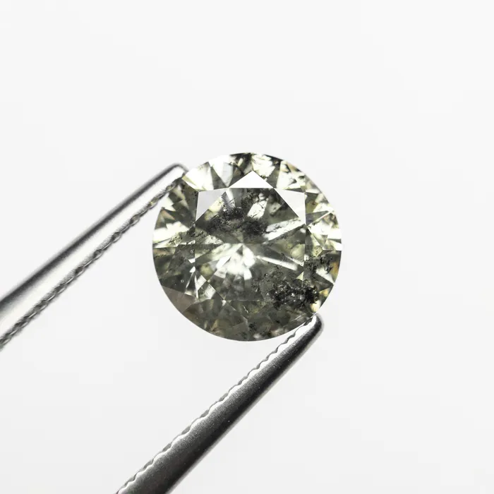 Salt and Pepper Brilliant Diamond 101ct Round Misfit Diamonds Rings