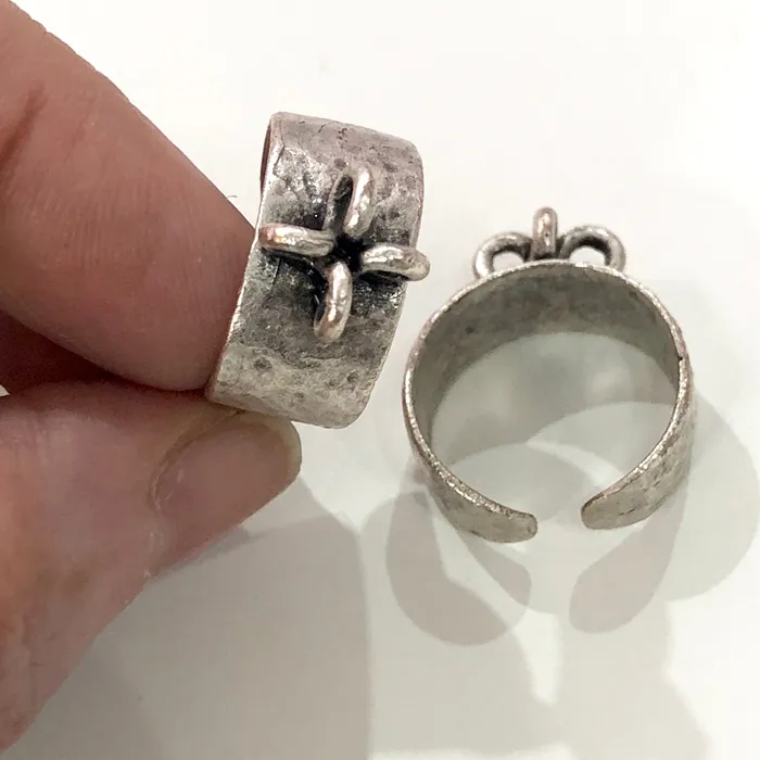 Silver Ring Setting Antique Silver Plated Brass Adjustable Ring Blank Adjustable Ring Bezel Peppy Beads Rings Silver Ring Setting Antique Silver Plated Brass Adjustable Ring Blank Adjustable Ring Bezel Peppy Beads Rings