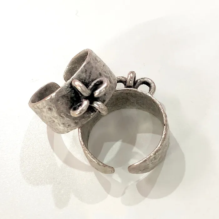 Silver Ring Setting Antique Silver Plated Brass Adjustable Ring Blank Adjustable Ring Bezel Peppy Beads Rings Silver Ring Setting Antique Silver Plated Brass Adjustable Ring Blank Adjustable Ring Bezel Peppy Beads Rings