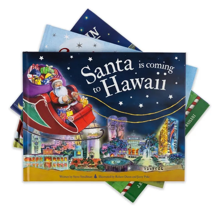 SOURCEBOOKS Earrings Santa is Coming to Hawaii Childrens Hardcover Book