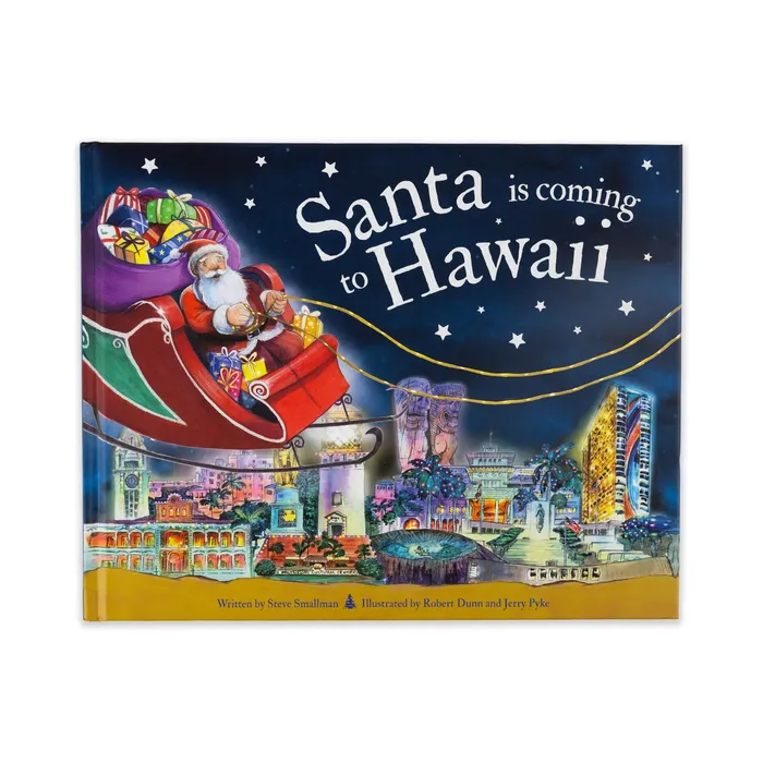 SOURCEBOOKS Earrings Santa is Coming to Hawaii Childrens Hardcover Book
