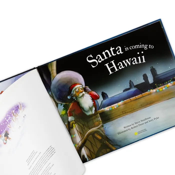 SOURCEBOOKS Earrings Santa is Coming to Hawaii Childrens Hardcover Book