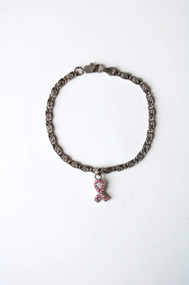 Sterling Silver Swirl Chain Breast Cancer Awareness Ribbon Bracelet Jubilee Thrift Bracelets Sterling Silver Swirl Chain Breast Cancer Awareness Ribbon Bracelet Jubilee Thrift Bracelets