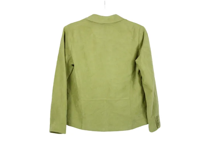 Studio Works Earrings Studio Works Sage Green Suede Blazer Jacket 8