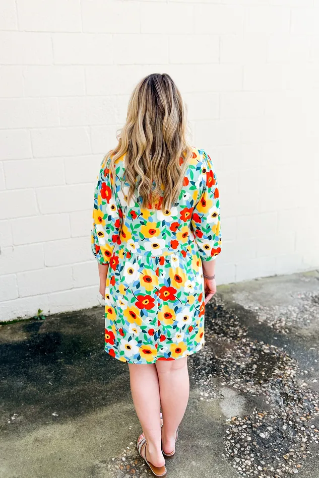 Take Me Out Floral Babydoll Dress Haptics Rings