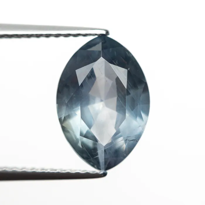 Teal Brilliant Sapphire 403ct Marquise Misfit Gems Earrings
