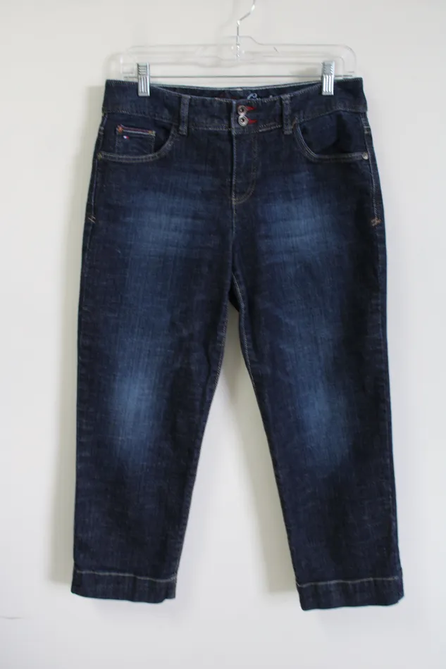 Tommy Hilfiger Earrings Tommy Hilfiger Hope Crop Dark Wash Jeans 6