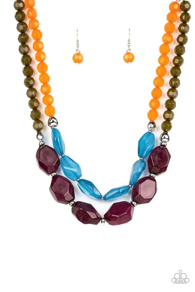 Tropical Trove Purple Paparazzi Accessories Earrings