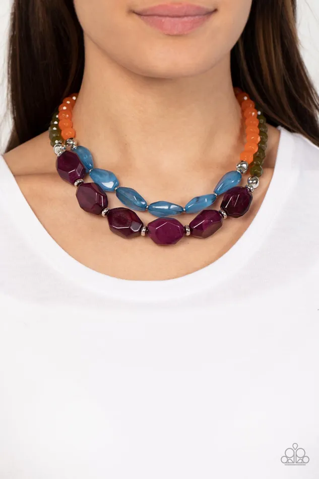 Tropical Trove Purple Paparazzi Accessories Earrings
