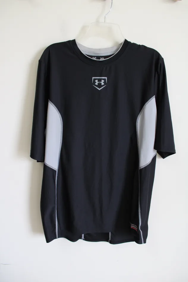 Under Armour Rings Under Armour Black Fitted HeatGear Shirt XL
