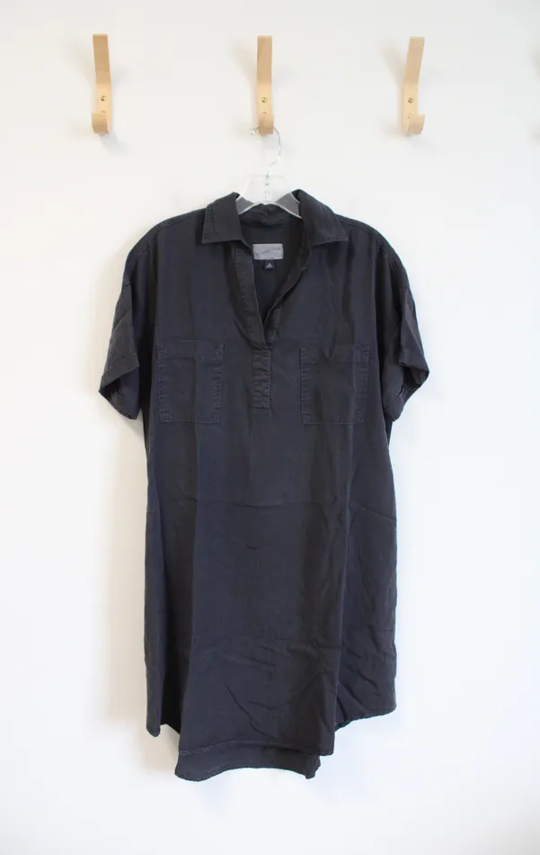 Universal Thread Dark Gray Shirt Dress M Universal Thread Earrings