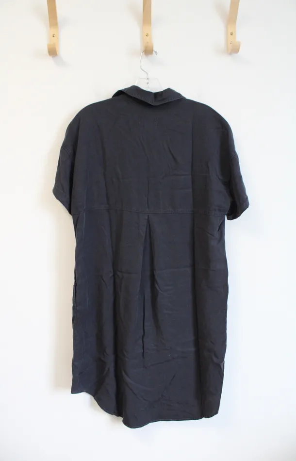 Universal Thread Dark Gray Shirt Dress M Universal Thread Earrings