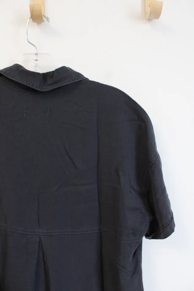 Universal Thread Dark Gray Shirt Dress M Universal Thread Earrings