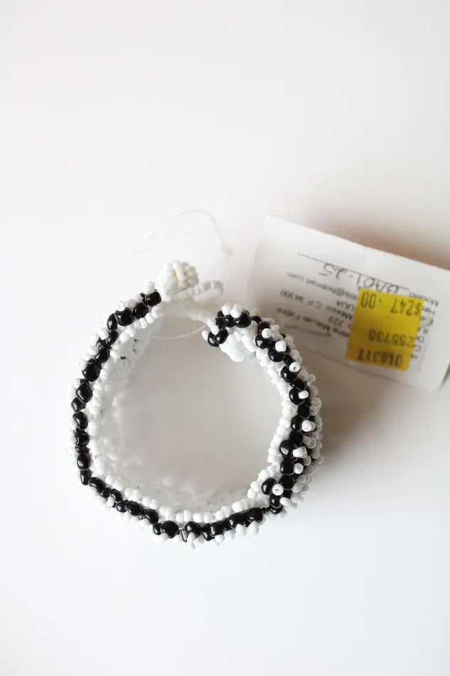Usko Accessories Bracelets NEW Usko Accessories Black White Beaded Bracelet