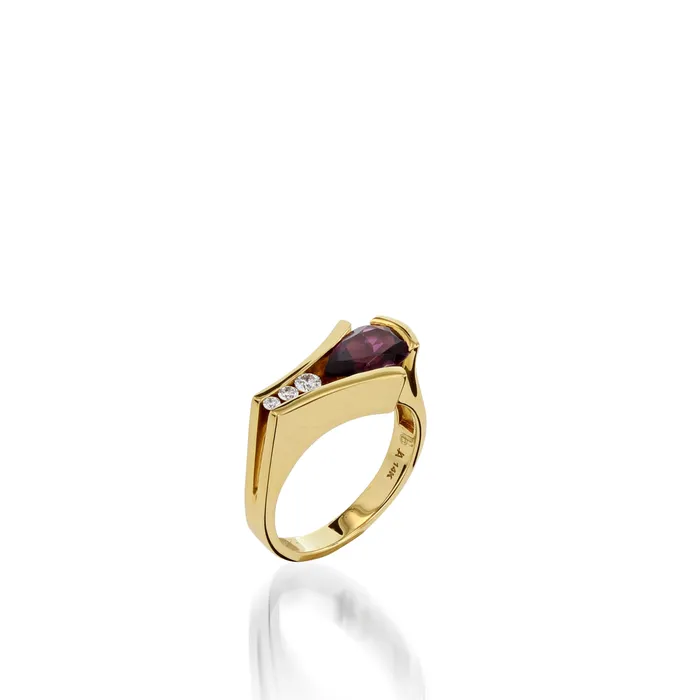 Venture Small Gemstone Ring with Diamonds John Atencio Rings