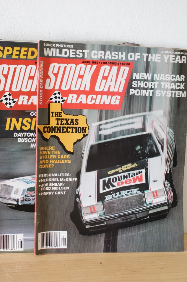 Vintage Stock Car Racing Magazines Lot Of 6 Jubilee Thrift Necklaces