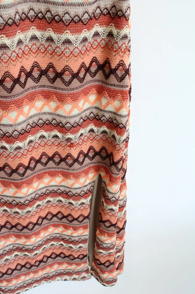Wild Fable Earrings NEW Wild Fable Orange Brown Halter Neck Knit Striped Dress M