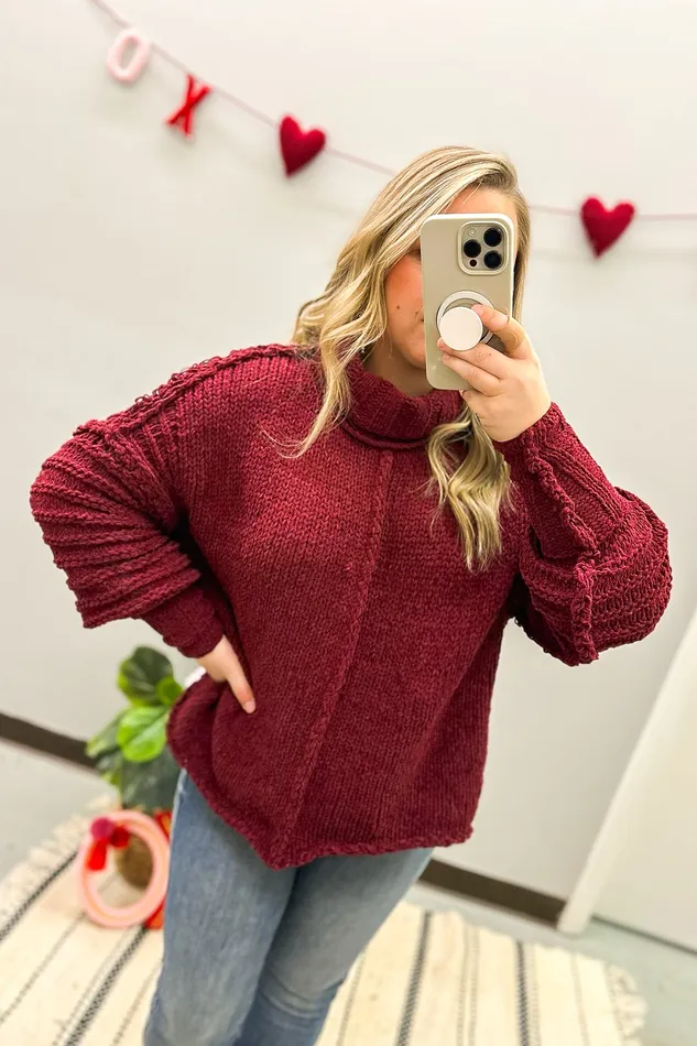 Wine and Dine Me Cowl Neck Sweater White Birch Necklaces
