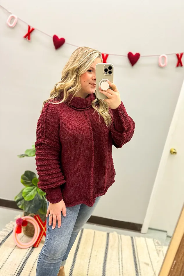 Wine and Dine Me Cowl Neck Sweater White Birch Necklaces