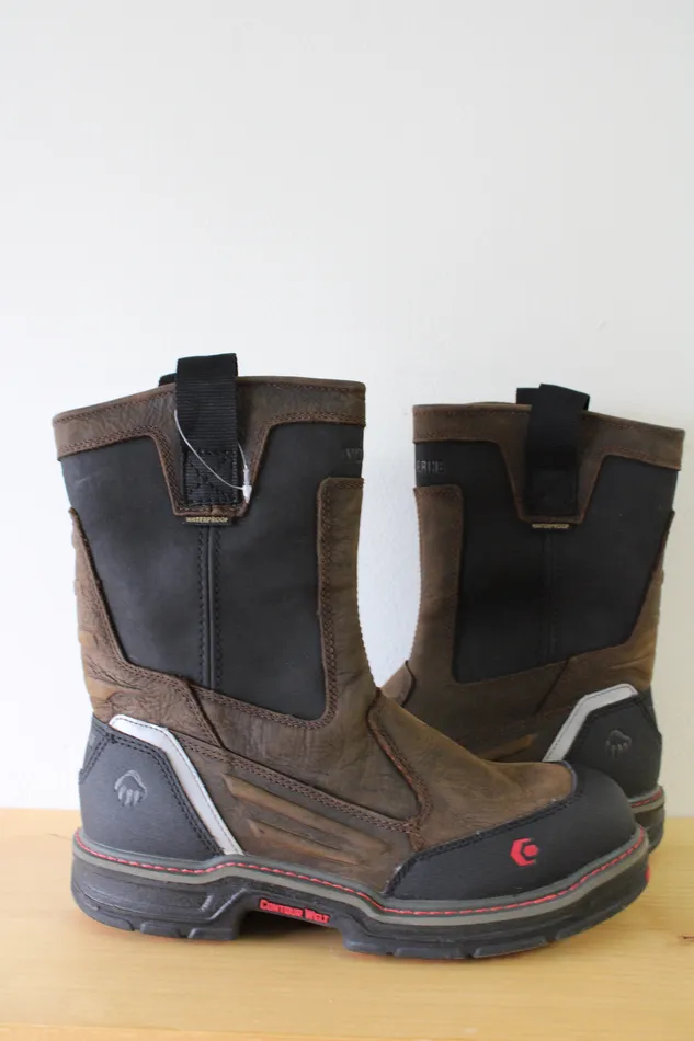 Wolverine Necklaces Wolverine Overman Brown Waterproof Multishox Brown Black PullOn Boot Size 85