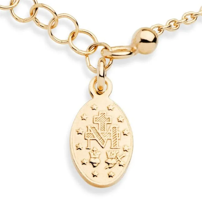 Womens Christian Bracelet with Cross and Virgin Mary Charms Lords Guidance Bracelets