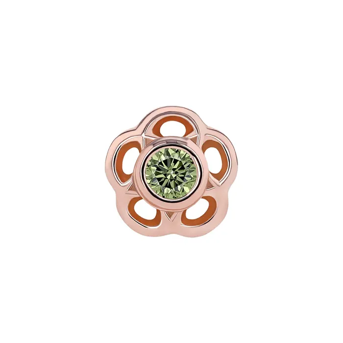 15mm Tama Threaded End in Rose Gold with BrilliantCut Gem Anatometal Earrings 15mm Tama Threaded End in Rose Gold with BrilliantCut Gem Anatometal Earrings
