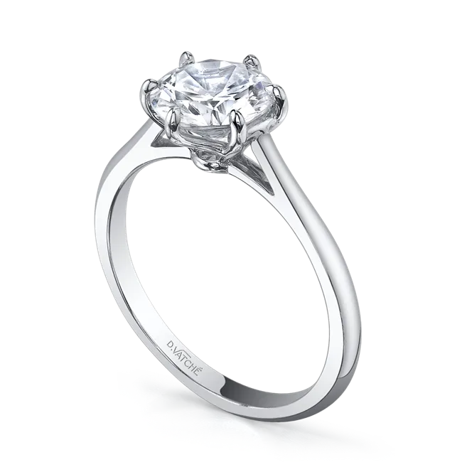 14K White Gold Felicity Solitaire Ring Donald Haack Diamonds Rings