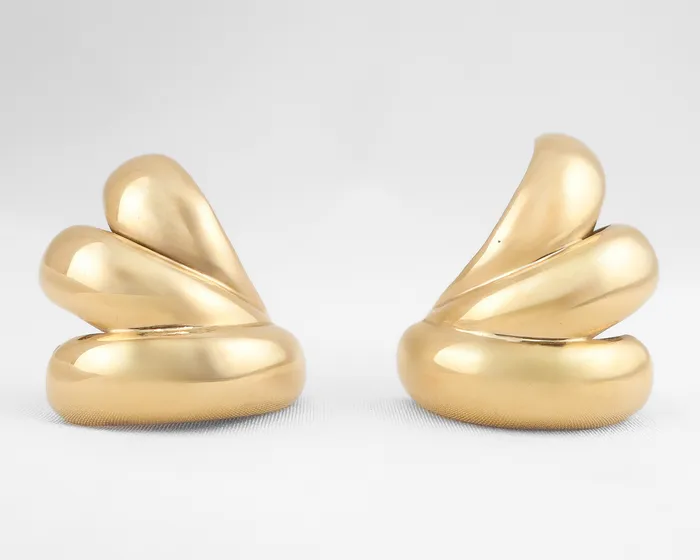 14KT Gold Ribbon Earrings Isadoras C Earrings