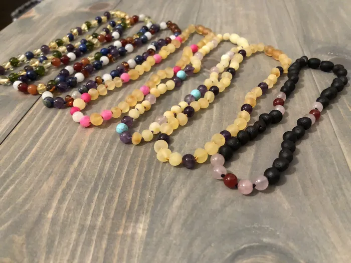 18 19 inch Baltic Amber Necklace Lemon Moonstone Focus Clarity Baltic Essentials Necklaces