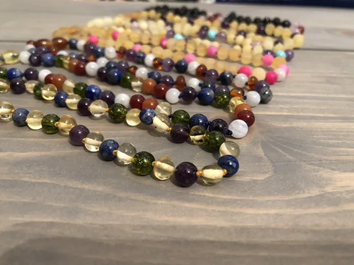18 19 inch Baltic Amber Necklace Lemon Moonstone Focus Clarity Baltic Essentials Necklaces