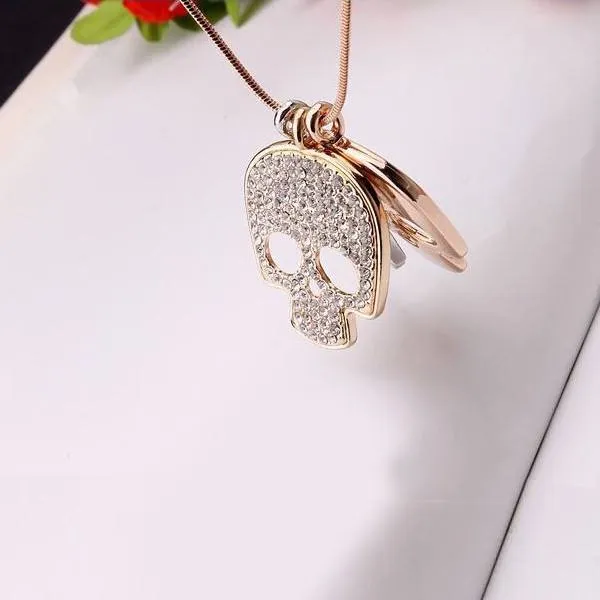 3 Skulls Necklace Zapps Clothing Necklaces