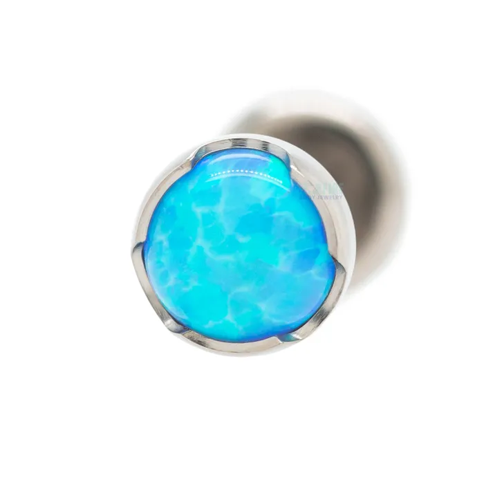 3mm ProngSet Opal Cabochon on Flatback Anatometal Earrings