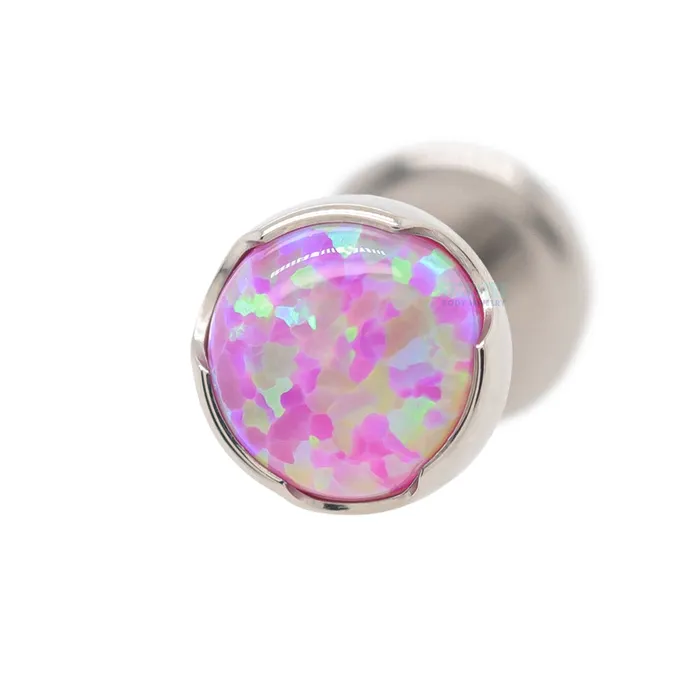 3mm ProngSet Opal Cabochon on Flatback Anatometal Earrings