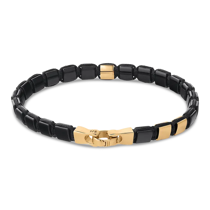 4mm Bead with Clasp Rings Matte Black Onyx Gold Vermeil 4mmFlat 4mm Bead with Clasp Rings Matte Black Onyx Gold Vermeil 4mmFlat