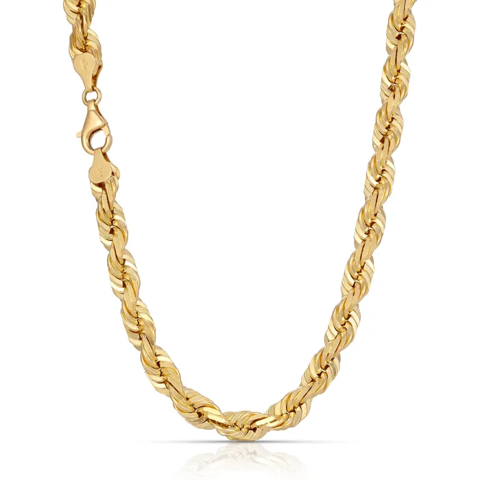 70MM Rope Chain Diamond cut Saints Gold Co Rings