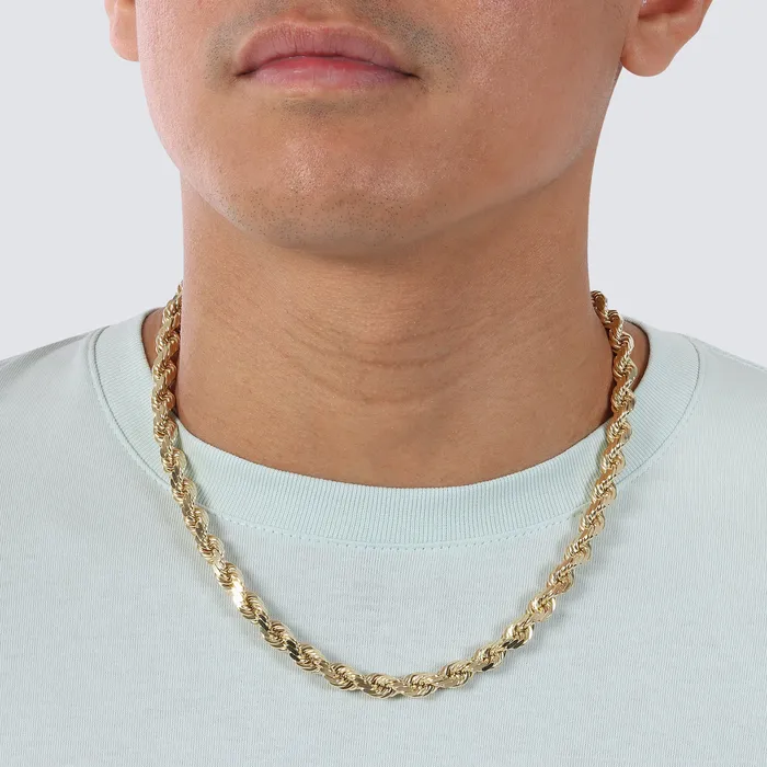 70MM Rope Chain Diamond cut Saints Gold Co Rings