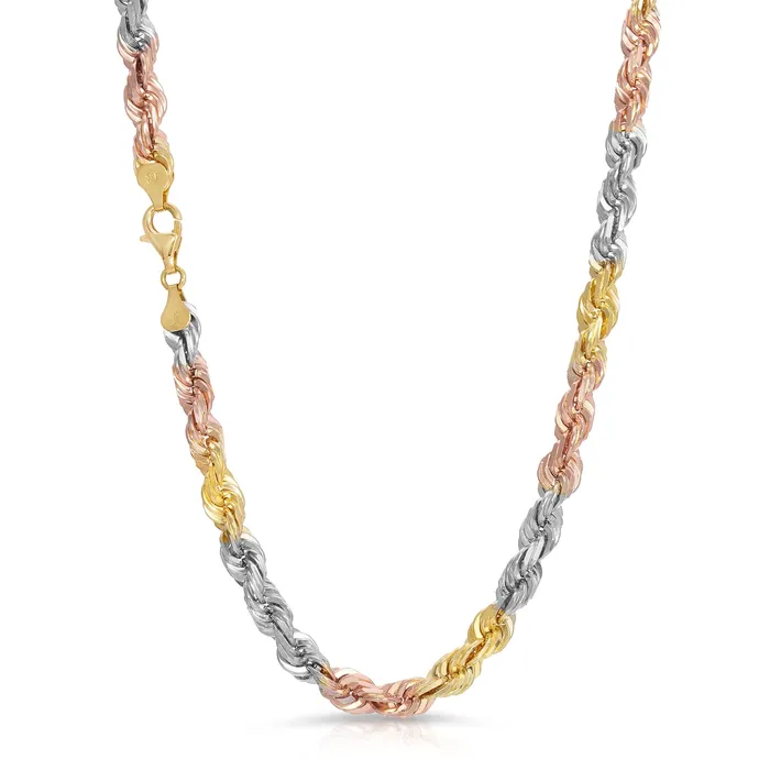 70MM Rope Chain Diamond cut Saints Gold Co Rings