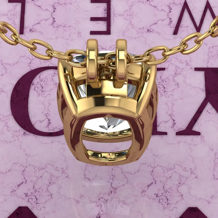 8 CT Medium Cushion Cut Solitaire Basket Moissanite Necklace D Color Leyloon Jewelry Necklaces