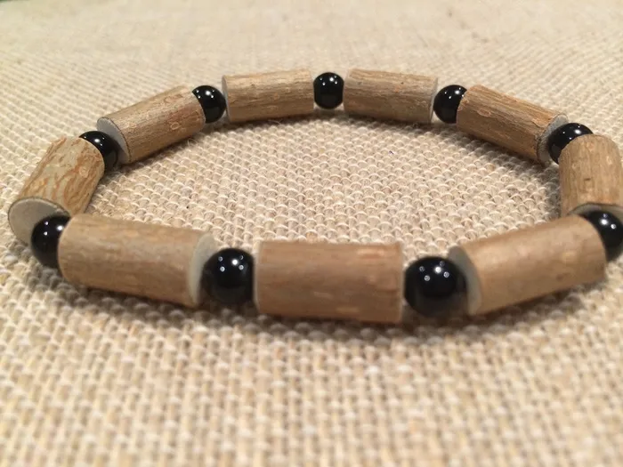 AE 75 85 ADHD Black Onyx Hazelwood Heart burn acid reflux Eczema Bracelet Bracelets
