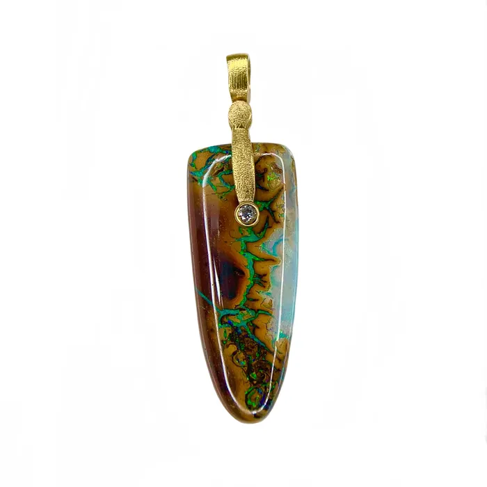 Alex Sepkus Boulder Opal Sticks Stone Pendant Necklaces