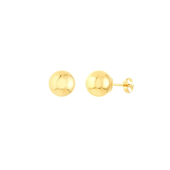 Alexis Jae Earrings 8mm Gold Ball Stud Earrings
