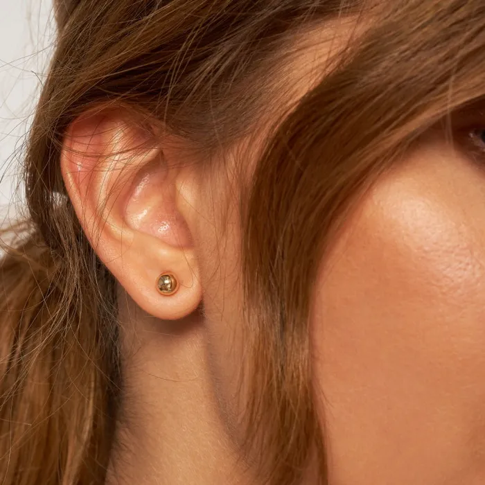 Alexis Jae Earrings 8mm Gold Ball Stud Earrings