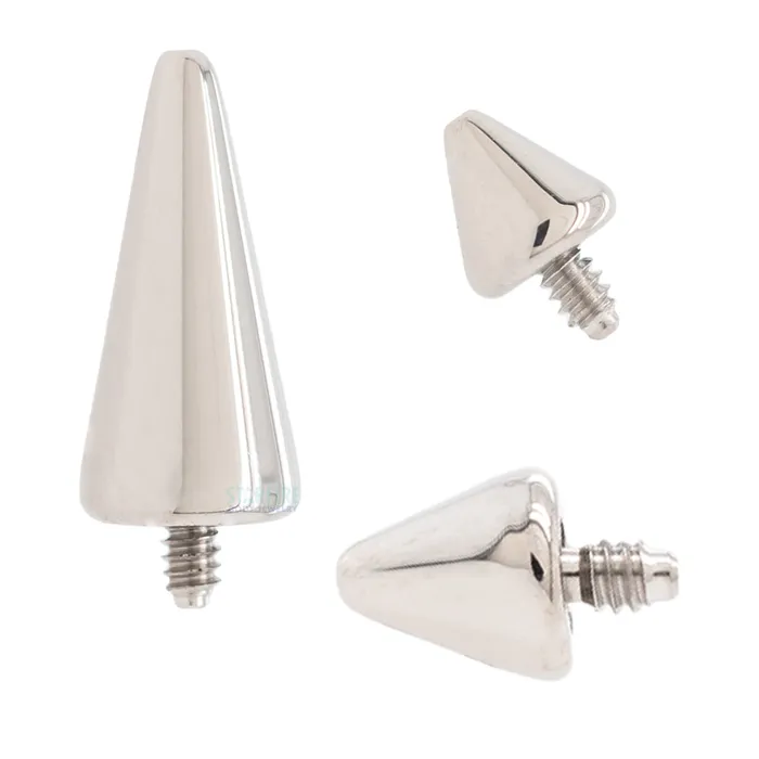 Anatometal Earrings Stainless Steel Spike Threaded End