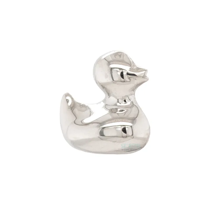 Anatometal Earrings threadless Ducky End in Gold